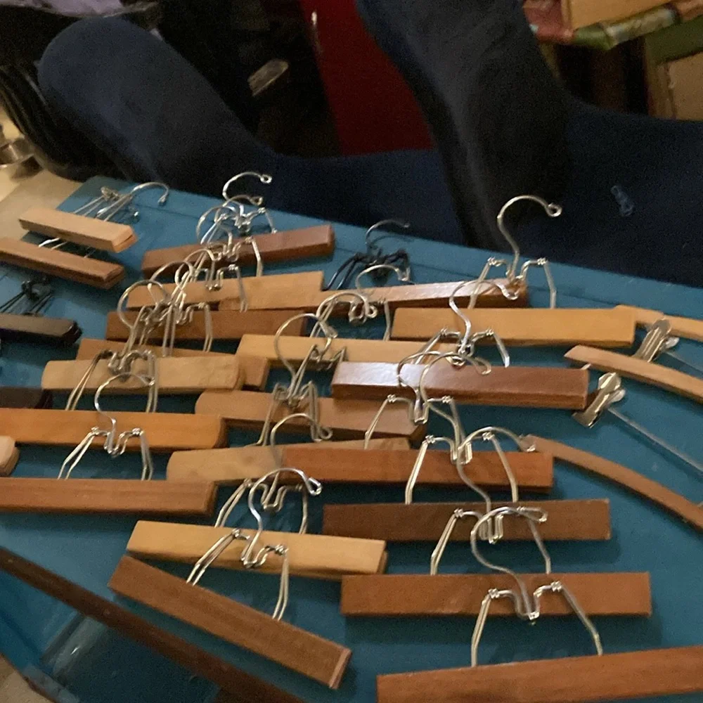 Wooden Pant hangers vintage and contemporary skirt hangers
